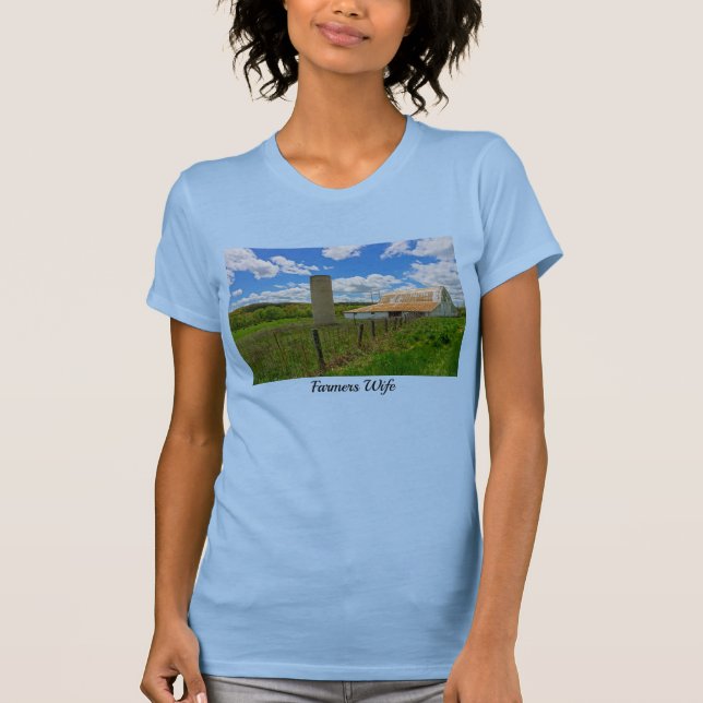 Ozarks Old Barn e Silo T-Shirt (Frente)