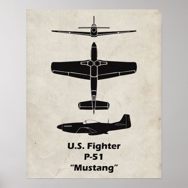 P-51 Mustang Poster (Frente)