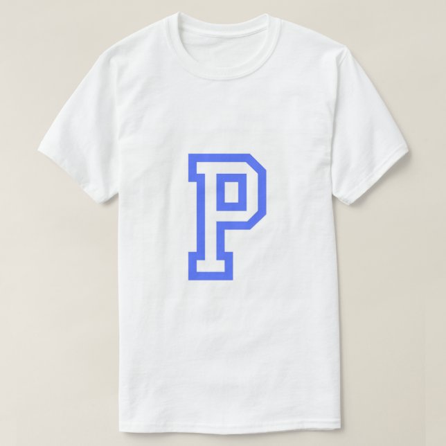 P Camisa básica de homem (Frente do Design)