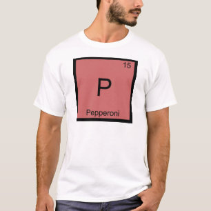 P - Camisa engraçada com símbolo do elemento quími