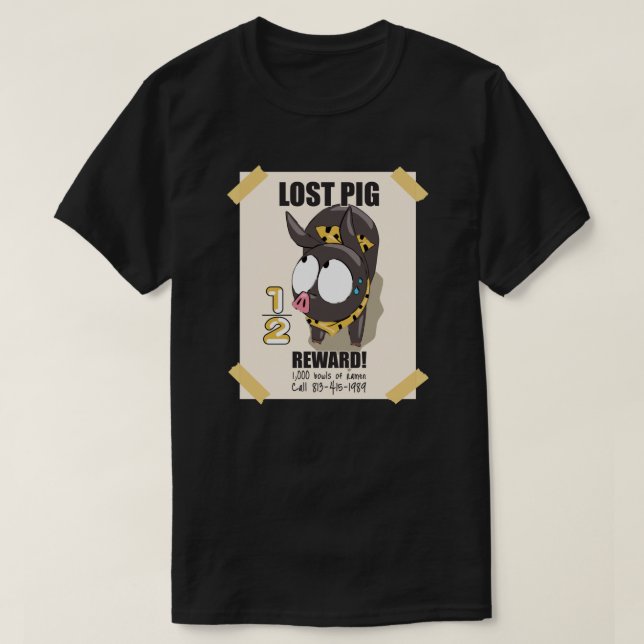 P-chan Ryoga Lost Pig - Ranma 12 Essential T-Shirt (Frente do Design)
