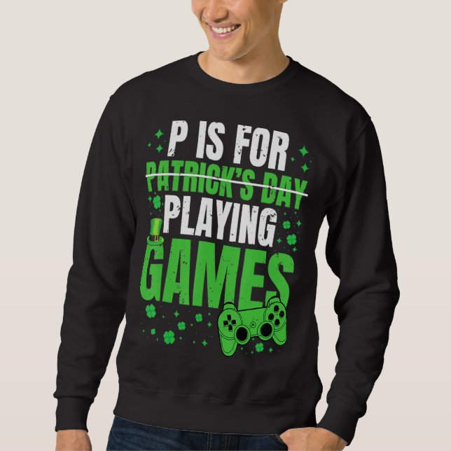 P É Destinado A Jogar Camisas De Video games Para  (Frente)