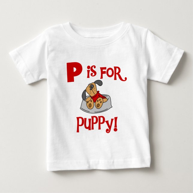 P é para Camisetas de papoila e presentes (Frente)
