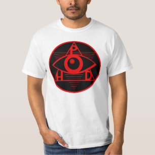 P.H.D. Logotipo na camisa branca