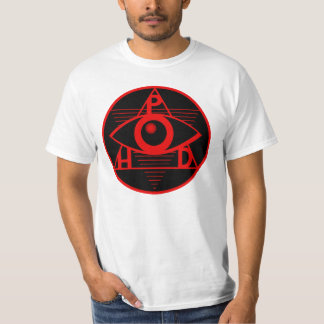 P.H.D. Logotipo na camisa branca