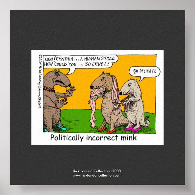 P.I. Mink (Human Stole) Cartoon Quality Poster (Frente)