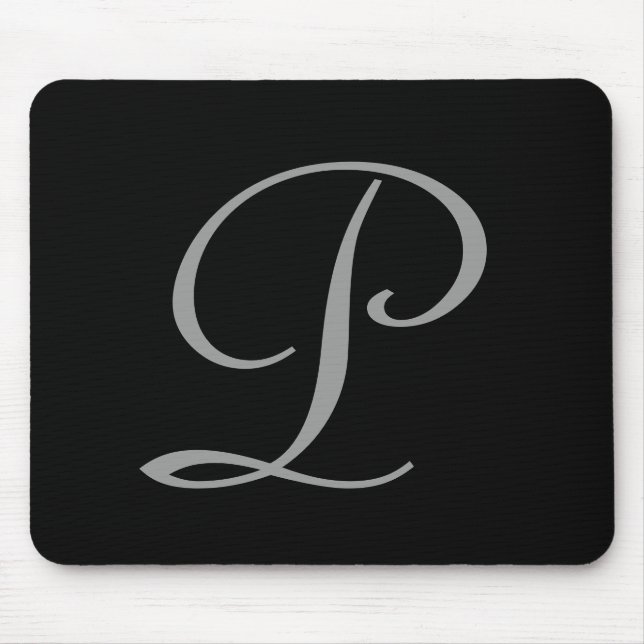 P: Monograma P Elegante Mousepad - Letra inicial (Frente)