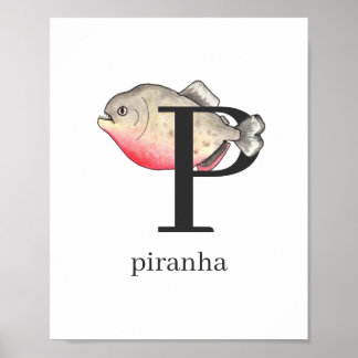 P para Piranha Poster