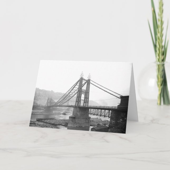 Pa 1900 de Pittsburgh da ponte de Pointe. Cartão (Frente)