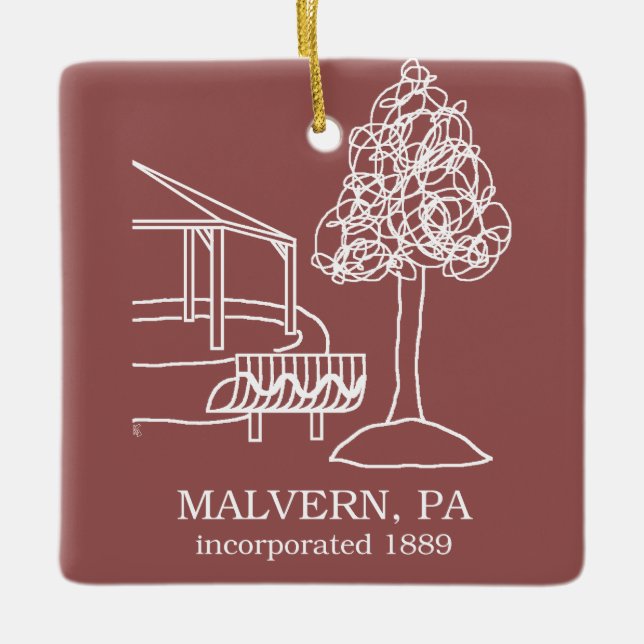 PA de Malvern - Ornamento do feriado (Frente)