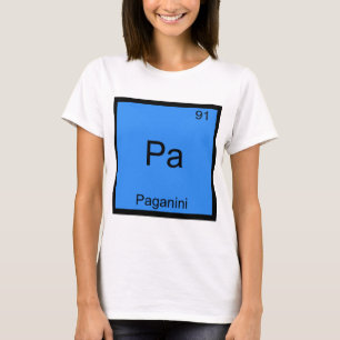 Pa - Paganini Camiseta de Símbolo de Elemento de Q