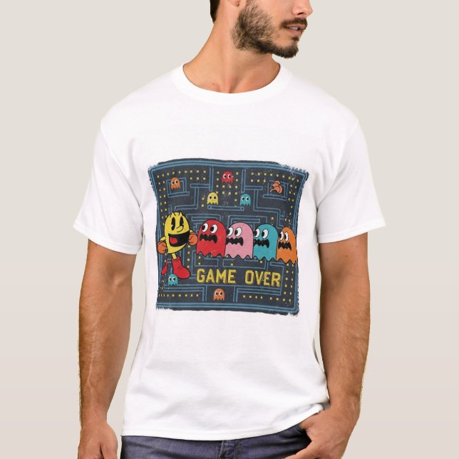 Pac-Man Game Over T-Shirt – Retro Arcade Gaming Te (Frente)