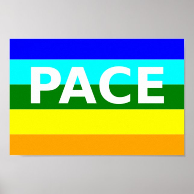 Pace (Paz) Sinalizador italiano Poster (Frente)