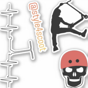Pacote adesivo do patinete de estilo livre 6