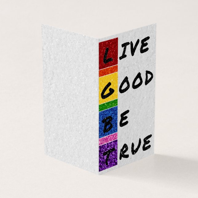 Pacote de 25 LGBT Glitter Live Good (Boa Vida) Sej (Exterior)
