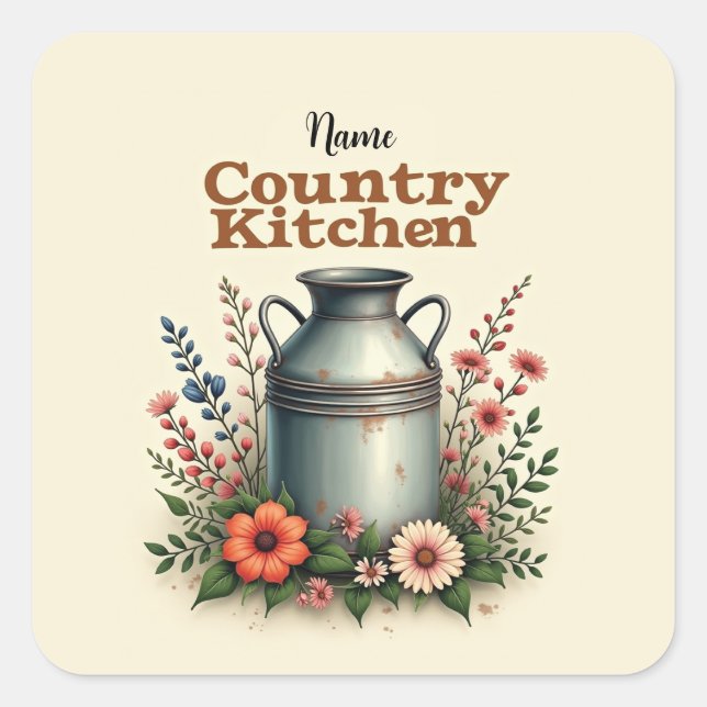 Pacote de Adesivos Cozinha Country – Cozinha Rústi (Frente)