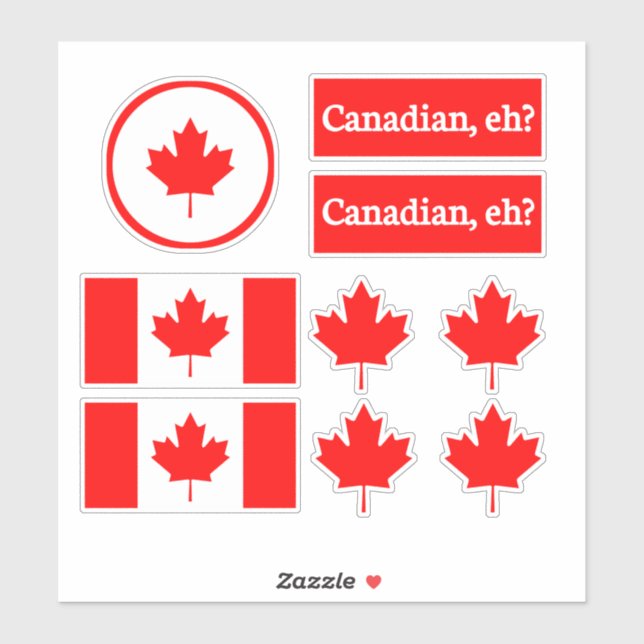Pacote de Adesivos da Folha de Bordo Canadense,,ca (Folha)