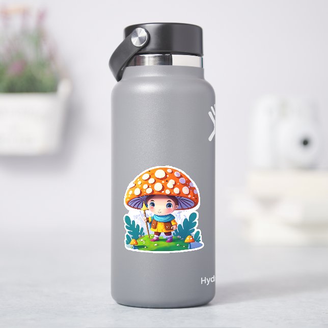 Pacote de adesivos de cogumelos fofos (HidroFlask)