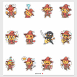Pacote de Adesivos de Emoji Espantalho Fofo