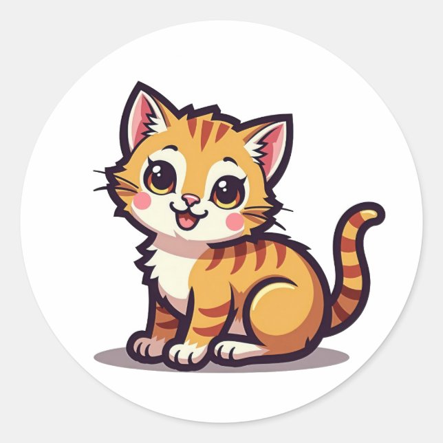 Pacote de Adesivos de Gatinho Adorável (Frente)