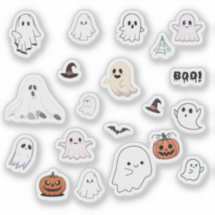 Pacote de Adesivos de Halloween de Fantasminha Fof