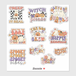 Pacote de Adesivos de Halloween Fantasmas Fofos Re