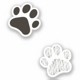 Pacote de Adesivos de Pegada de Gato