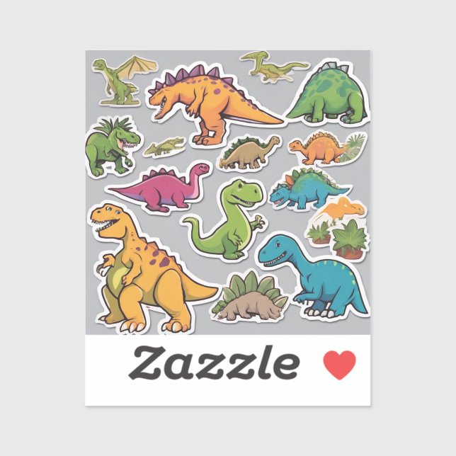 Pacote de Adesivos Dino World Delight (Folha)