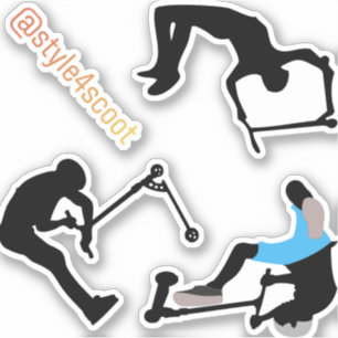 Pacote de adesivos do patinete de estilo livre 5