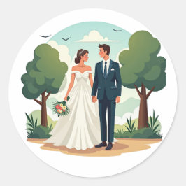 Pacote de Adesivos Felicidade Nupcial