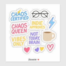 Pacote de Adesivos Indie Chaos - 10 Adesivos Die-C