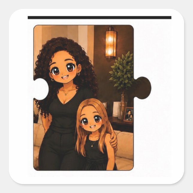 Pacote de Adesivos Kawaii de Família Combinando Fo (Frente)