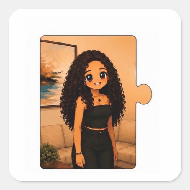 Pacote de Adesivos Kawaii para Família Combinando  (Frente)