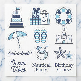 Pacote de Adesivos Marítimos "Sail-a-brate"