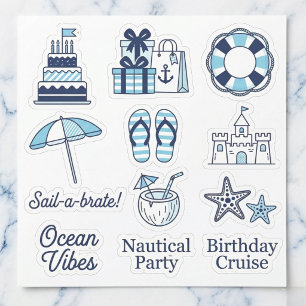 Pacote de Adesivos Marítimos "Sail-a-brate"