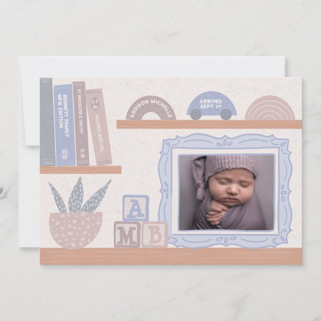 Pacote de Alegria Ilustrada Anúncio de Parto de Pr (Frente)