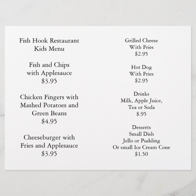 Pacote de Coloração do Menu de Suprimentos de Rest (Frente)