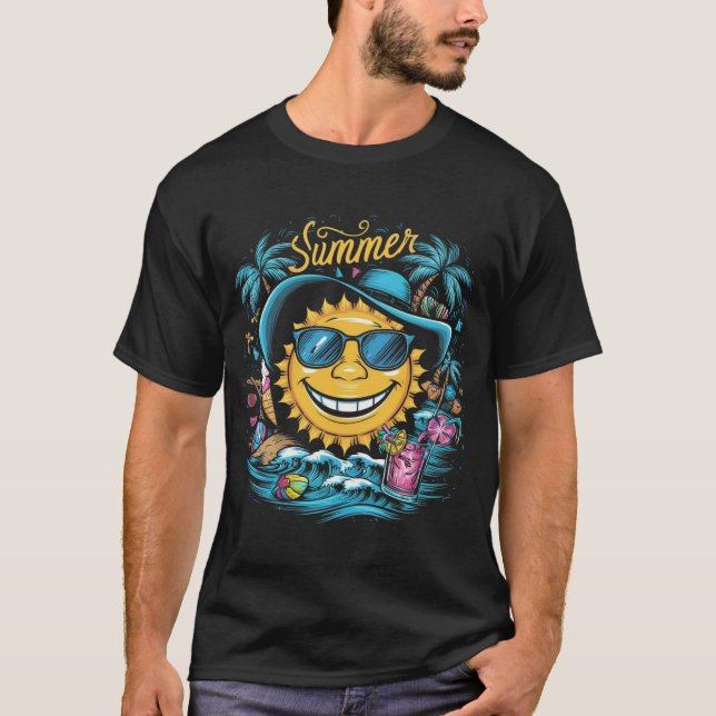 Pacote de design de camiseta de verão, surfe de ve (Frente)