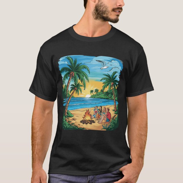 Pacote de design de camiseta de verão, surfe de ve (Frente)