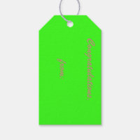 Pacote de dez Etiquetas de presentes verdes neon p