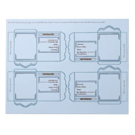 Pacote de Sementes bloco de notas DIY azul claro