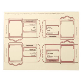Pacote de sementes coral marrom Bloco de notas DIY