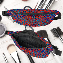Pacote Fanny De Padrão Vermelho E Azul Negrito