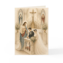 Pacotes de 10 Convites de Casamento Católico Tradi
