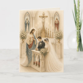 Pacotes de 10 Convites de Casamento Católico Tradi