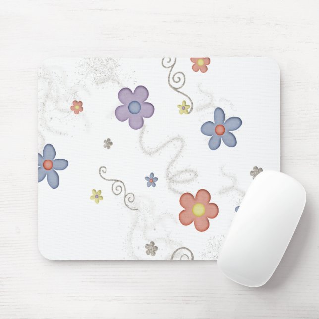 Pad de Mouse Floral Flores! Mousepad (Com mouse)