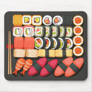 Pad do mouse Sushi, mouse pad do Japão