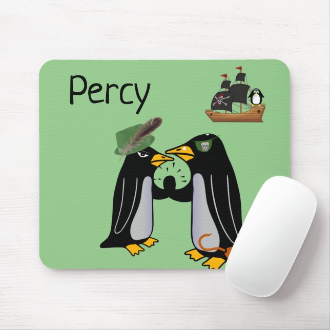 Pad do Rato Pinguim Pirata! Mousepad (Com mouse)