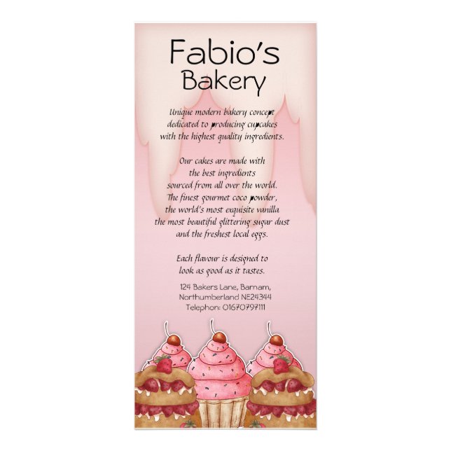 Padaria Busniess do cartão da cremalheira, (Frente)