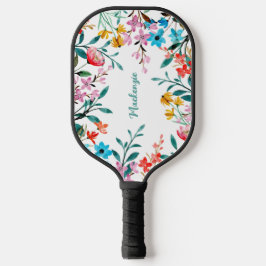 Paddle de Pickleball Personalizado com Flores de A